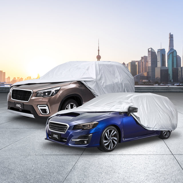SILVER CAR COVER – SEDAN & WAGON & SUV