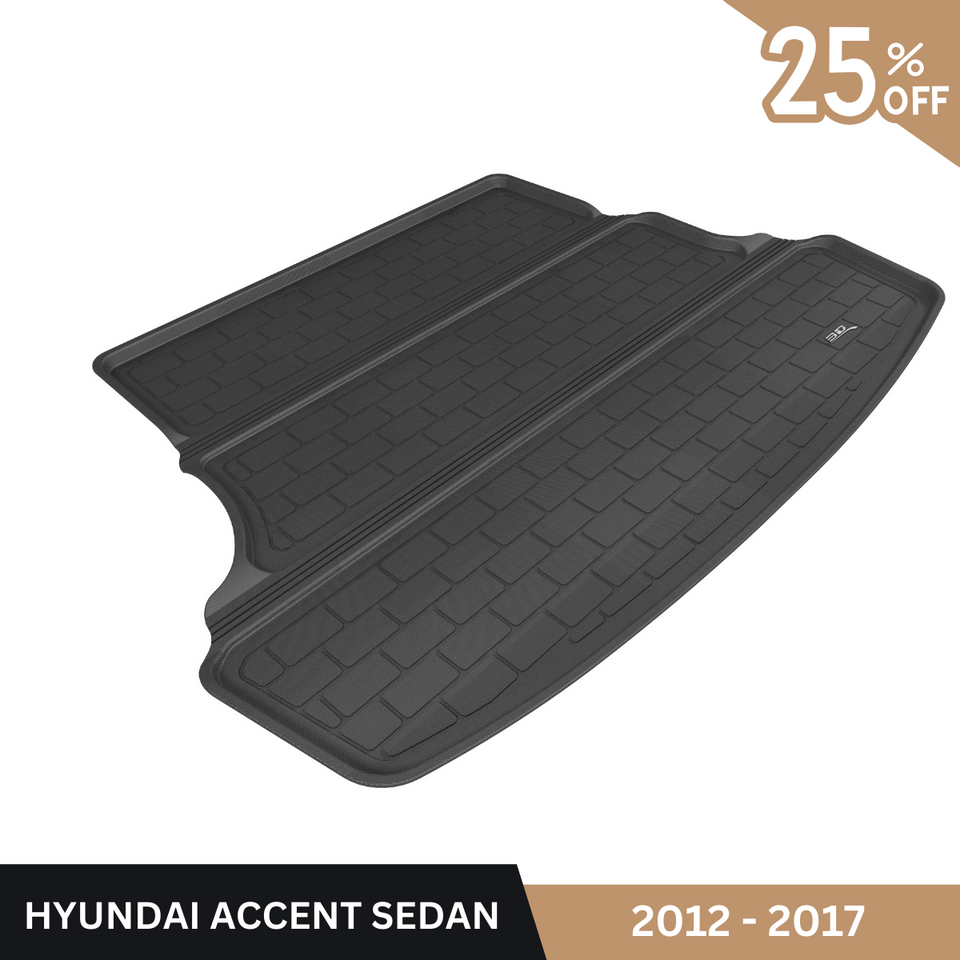 HYUNDAI ACCENT SEDAN BLACK CARGO LINER (STOWABLE) 2012-2017