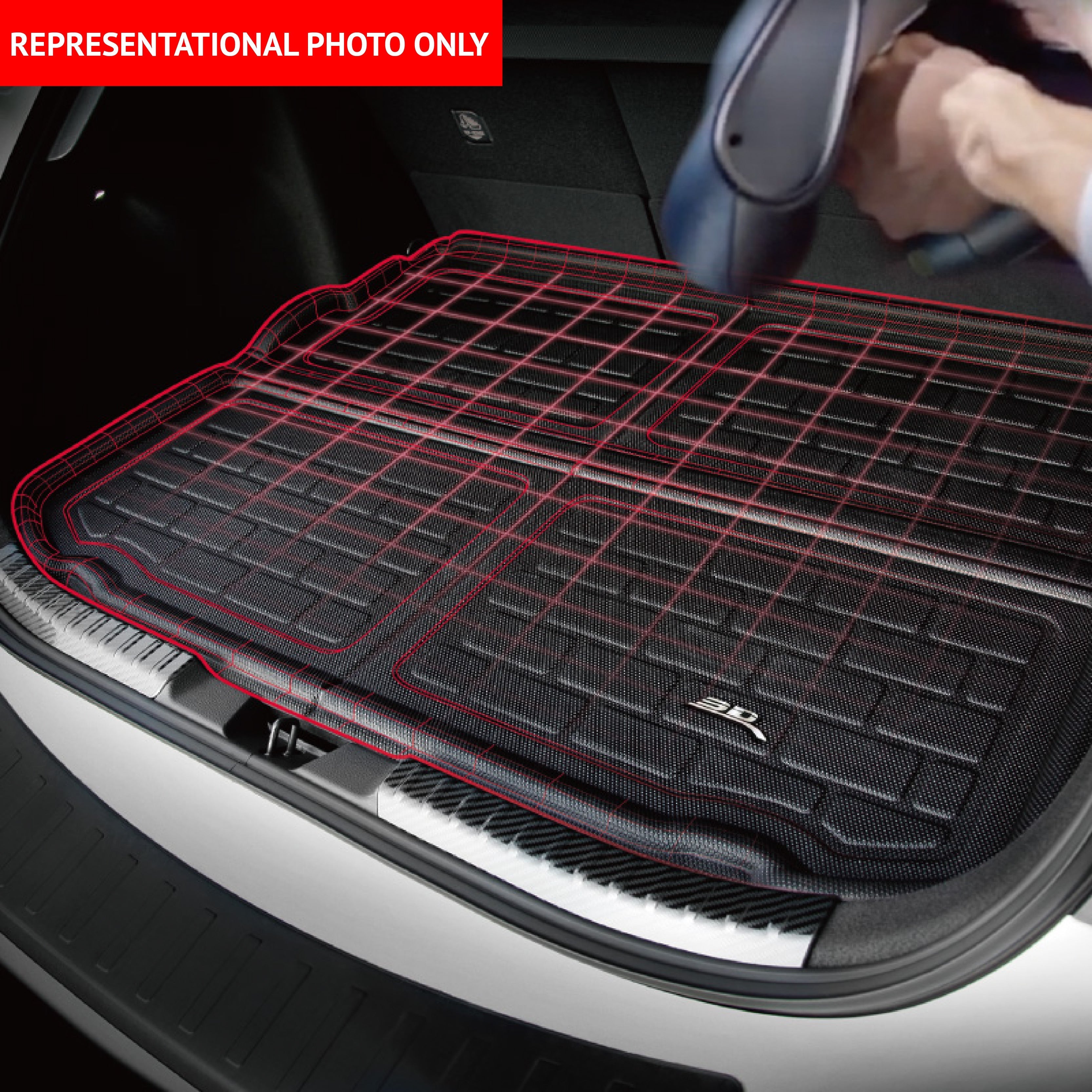 OMAC All-Weather TPE Floor Mats For Hyundai Accent Sedan 2012-2017 – 4-Piece Set Black