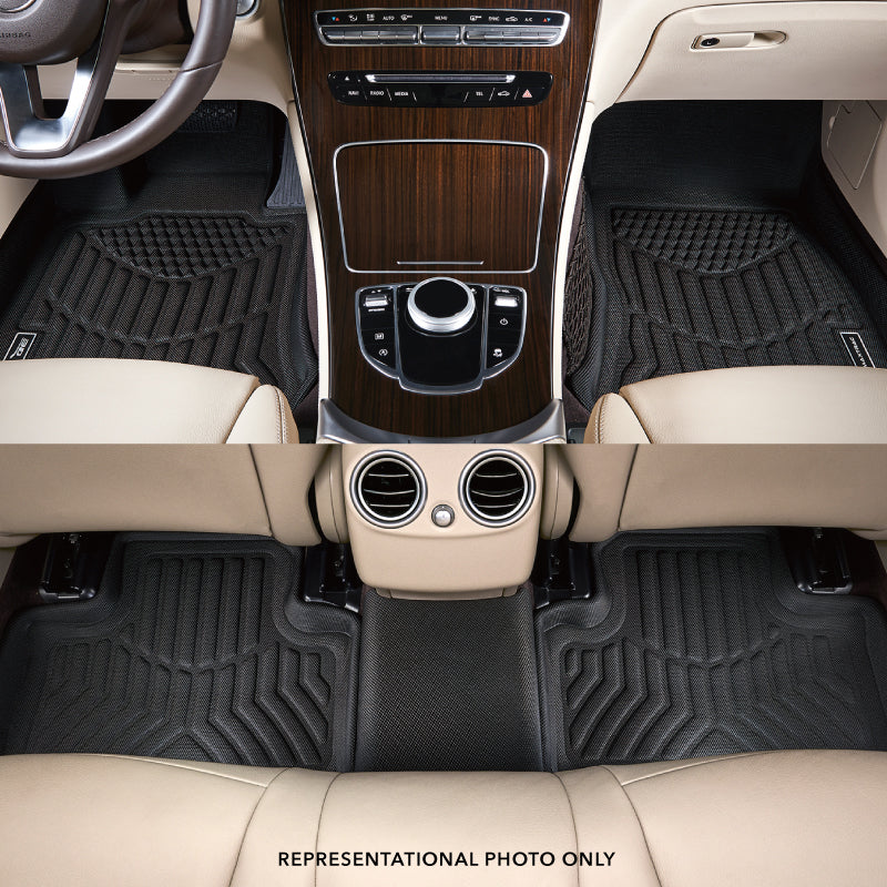 OMAC Semi-Custom 3D Black Rubber Floor Mats For Pontiac – All Weather (4-Piece Set)